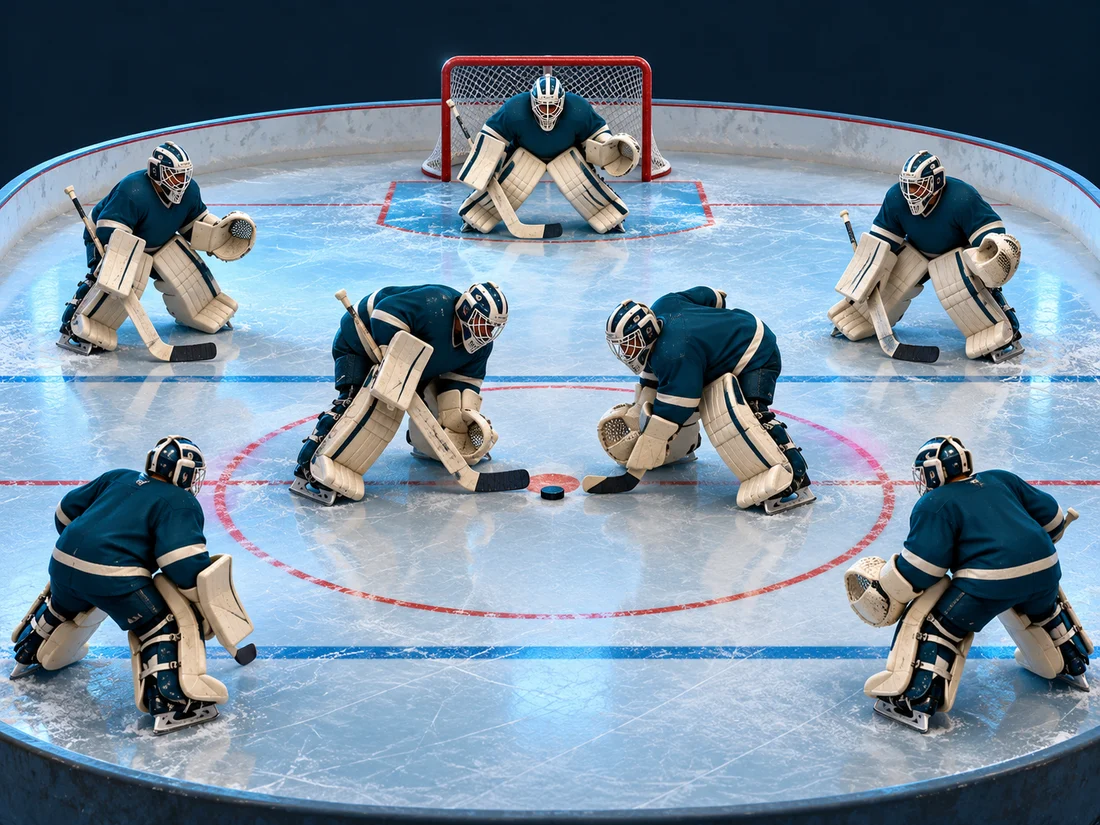 Goalies trying to take a faceoff